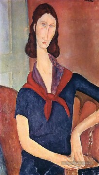 jeanne hebuterne avec une écharpe 1919 Amedeo Modigliani Peinture à l'huile
